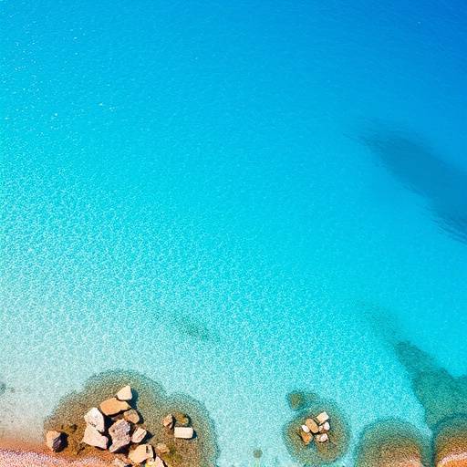 Aguas cristalinas y arena blanca de una cala en las Islas Baleares