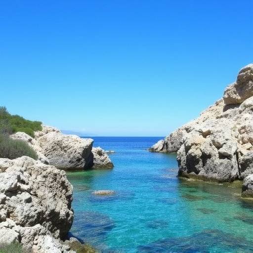 Cala Gran en Mallorca con un paisaje rocoso y aguas claras