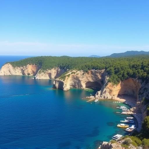 Paisaje de la Costa Brava con calas y mar azul